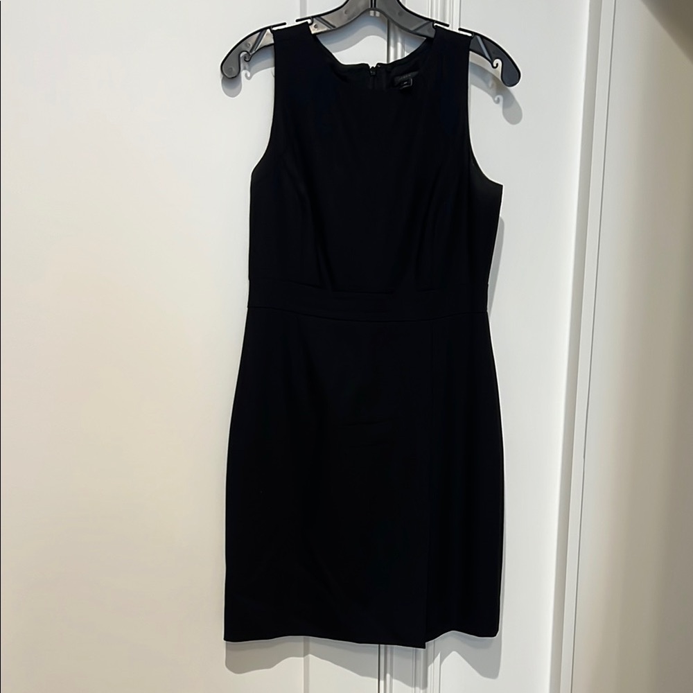 J. Crew Black Sheath Mini Dress Sleeveless Crew Neck